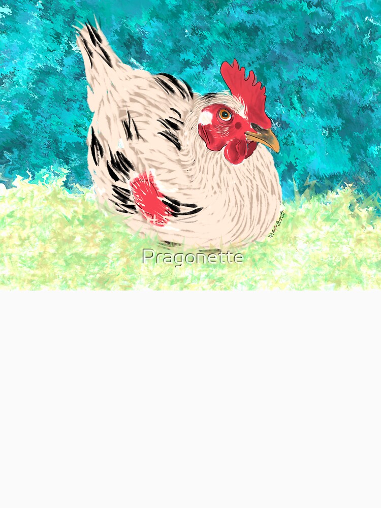 Chicken portrait digital painting by Pragonette