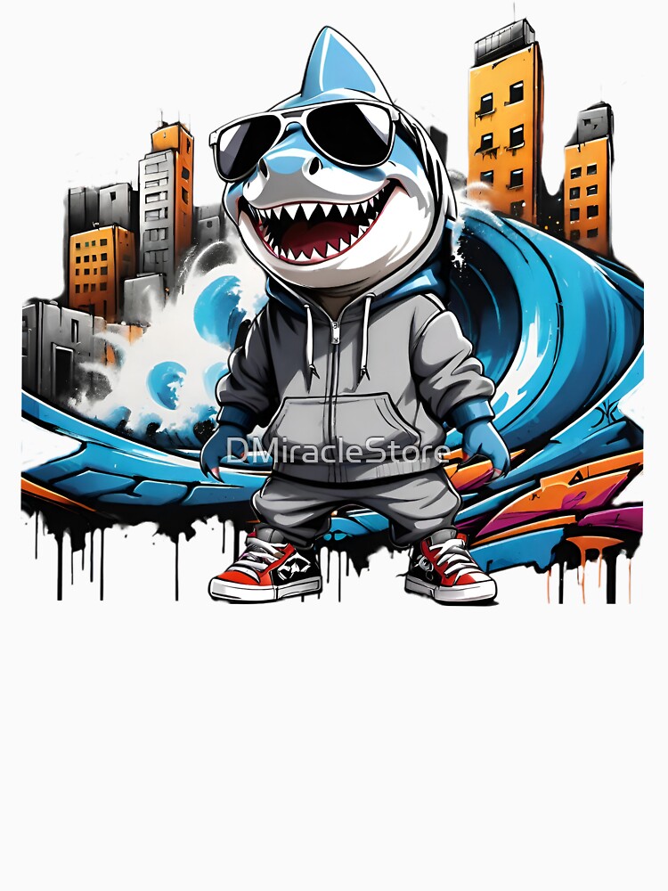 Cool Shark, Urban Graffiti by DMiracleStore