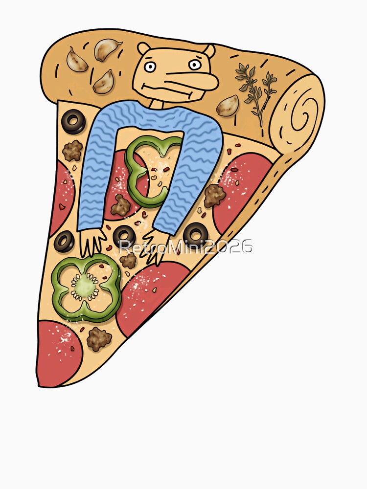 Human Pizza Slice Funny Food Lover by RetroMini2026