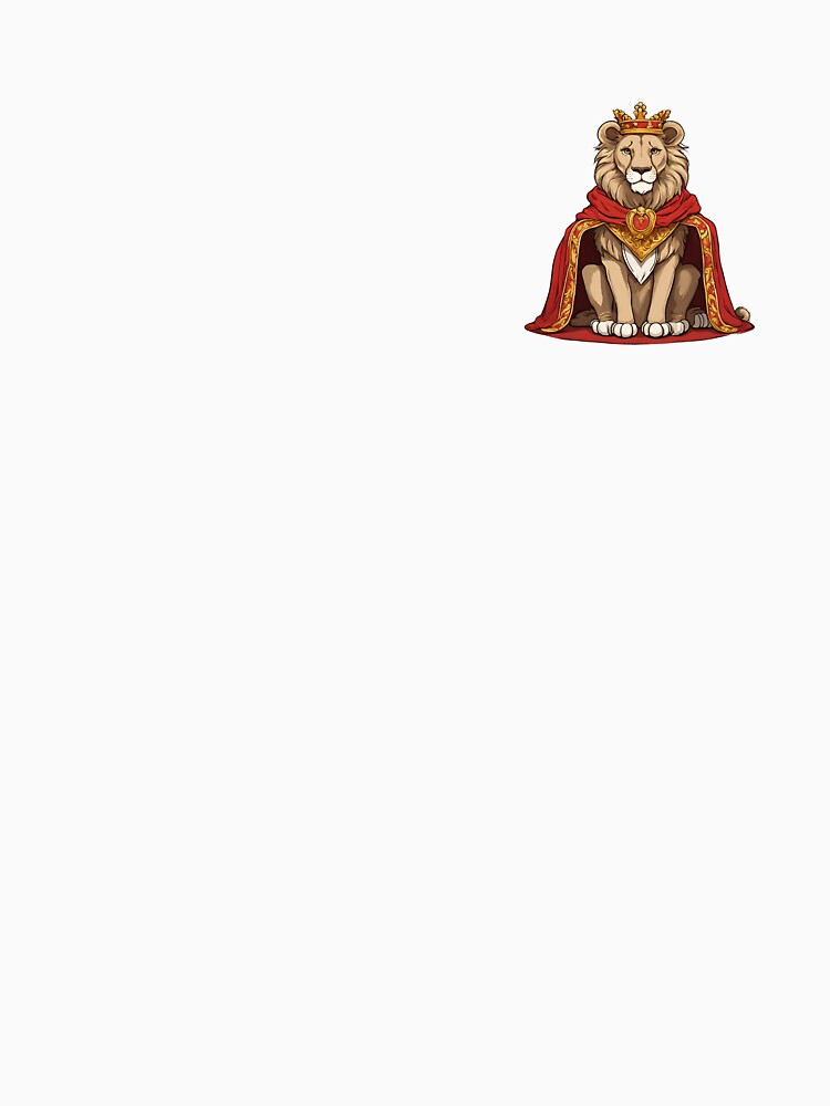 Royal King Lion Wearing Regal Crown by Majestic Paws