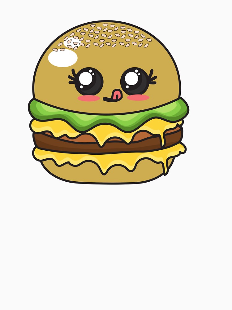 Cute Adorable Burger! - Kawaii Food Design by sweetpeanut