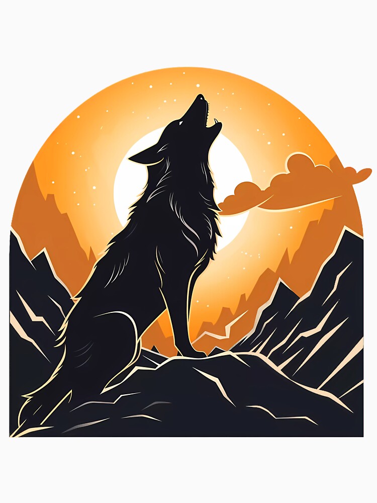 Moonlit Serenade - Howling Wolf by Win Hardy