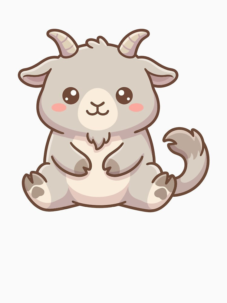 Adorable Baby Goat Chibi Illustration by minscw