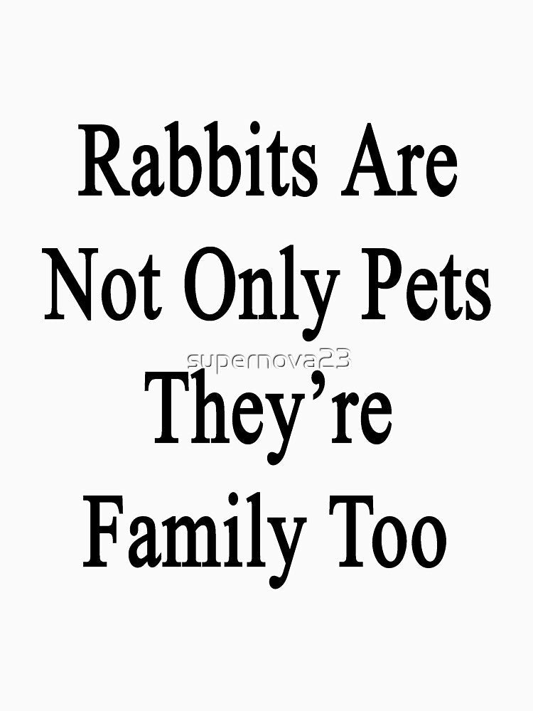 Rabbits Are Not Only Pets They're Family Too by supernova23