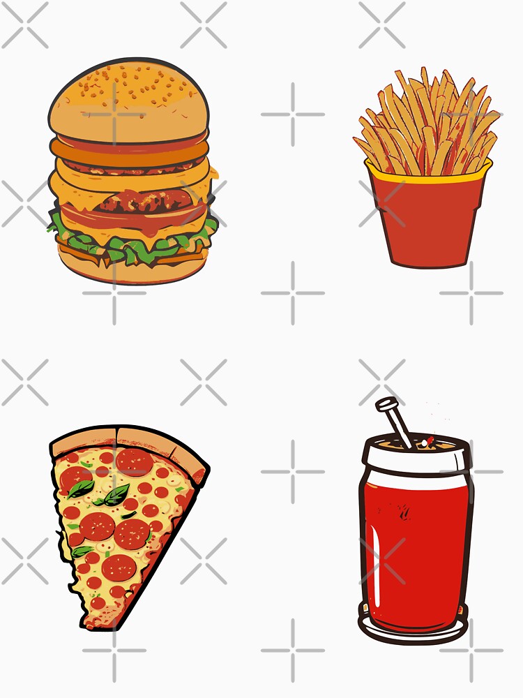 Combo Burger - Fast Food Favorite by FridPix