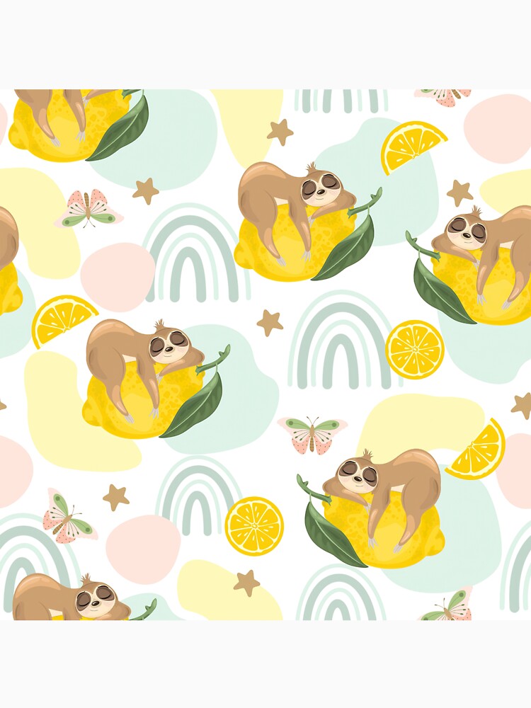Sloth On Lime With Lime Slices by CatheriLove