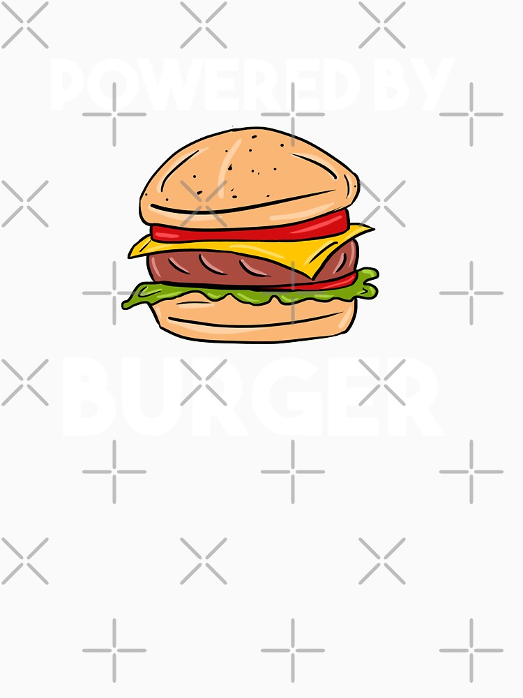 Powered By Burger, Gift for Burger Lover by GoldenGerrari