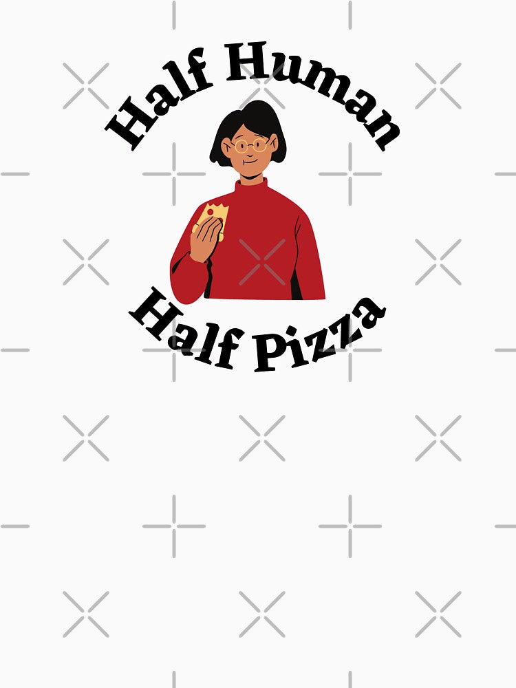 Half Human Half Pizza Woman by tiredandbored