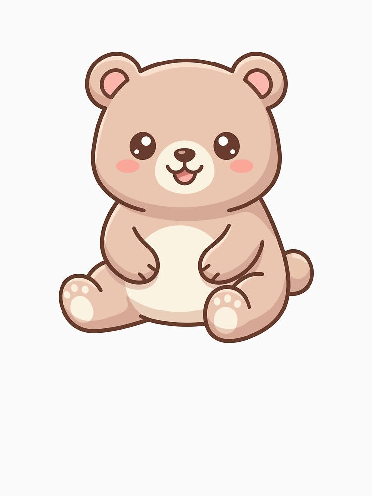 Cute Chibi Sitting Brown Teddy Bear by aacroquet