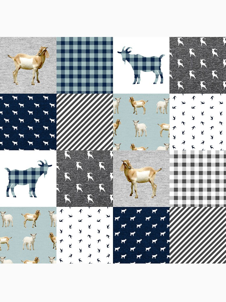 Goat Animal Plaid by LarinaBeauty