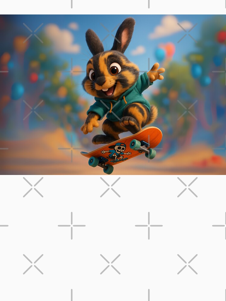 Skater Harlequin Rabbit by Sillytoe