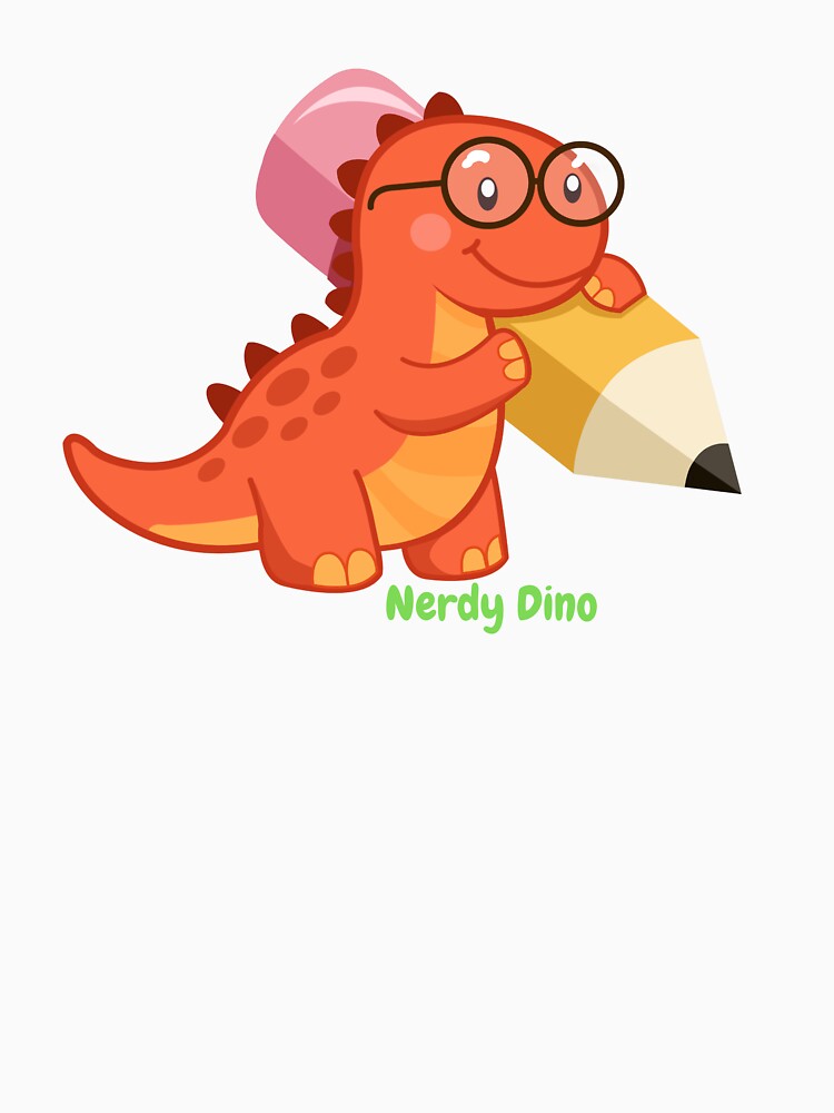 Nerdy Dino Cute Dinosaur with Glasses Kids Design by unglaublichGut