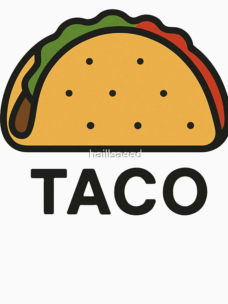 Minimal Taco Line Art | Funny Cute Taco Shirt by Dokak Shop