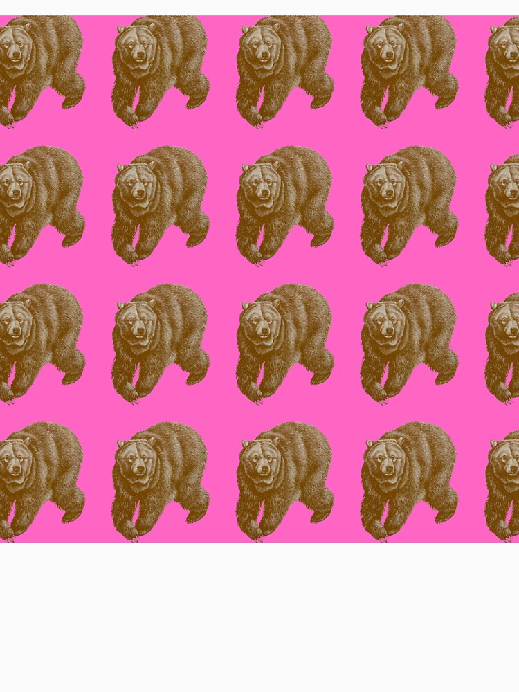 Cute bear on pink background by happytraveller1