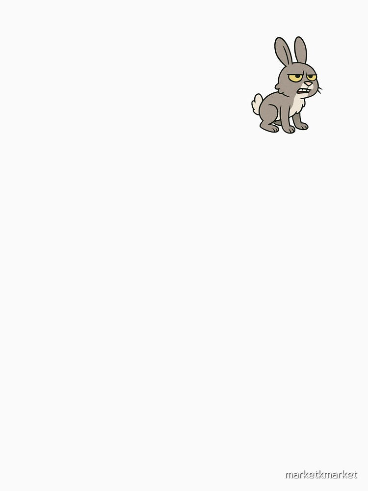 Grumpy Cartoon Rabbit | Funny Angry Bunny Illustration by marketkmarket