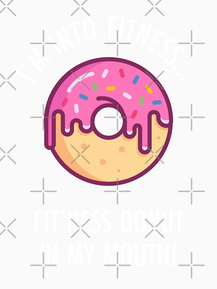 Donut Fitness Funny Doughnut Design by TeeMonsters