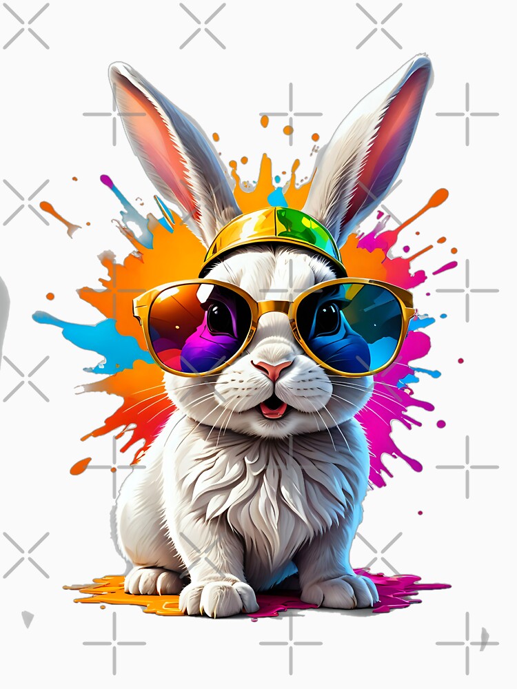Rabbit, design, golden cap, glasses by Dan9010