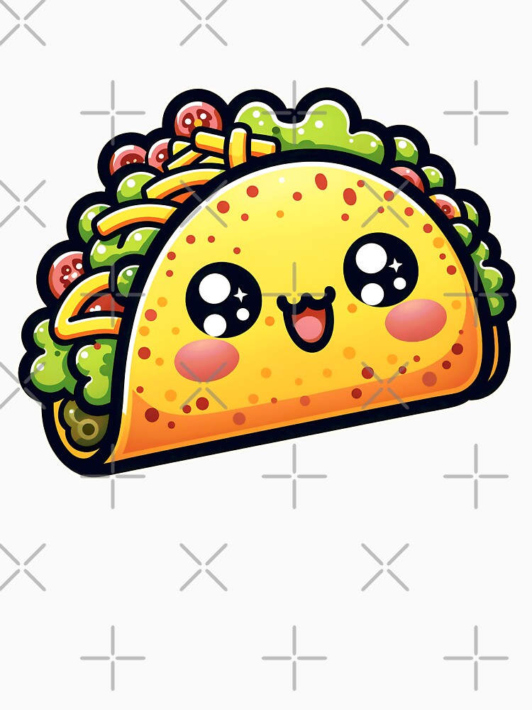 Adorable Fiesta - Kawaii Taco Delight Tee by DesignDoodleArt