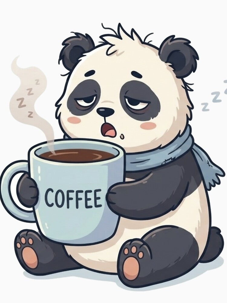 Sleepy Panda Monday Mood by WittyWear Designs