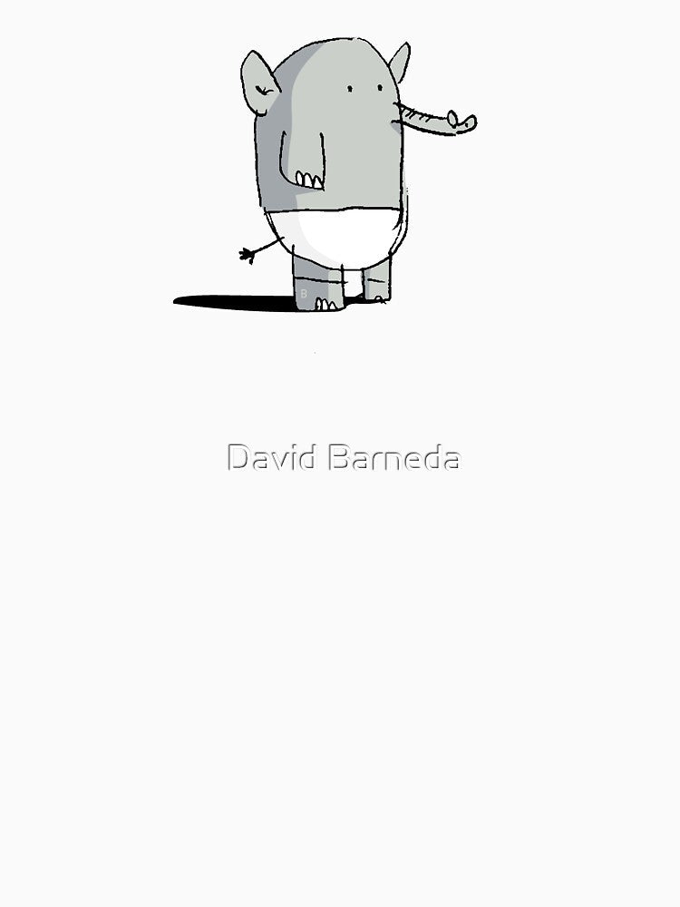 Baby Elephant in Diapers by David Barneda