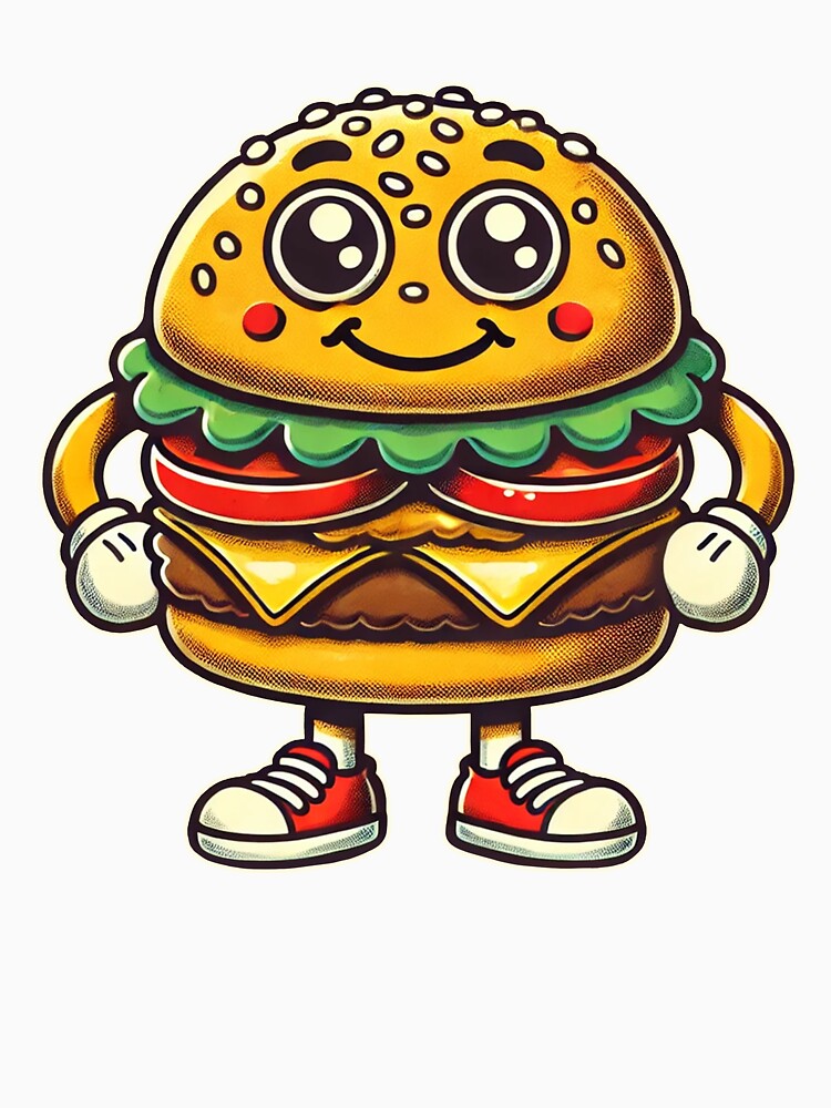 Hamburger Funny Retro Hamburger Lover by BlueBerry-Pengu