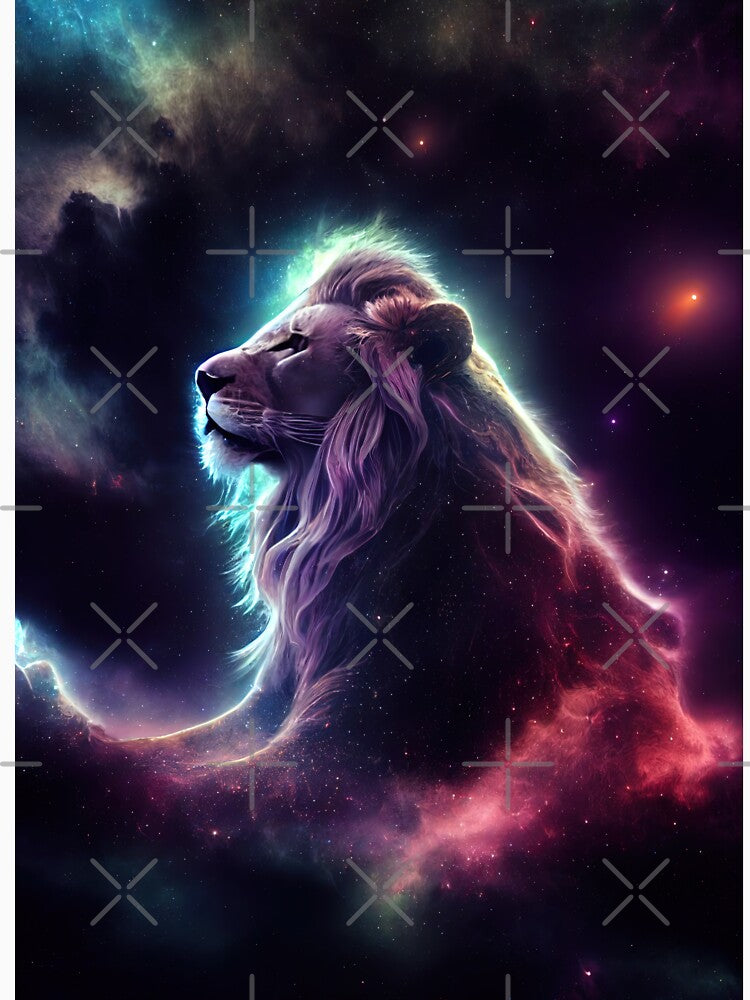 Cosmic nebula lion by AI1artist