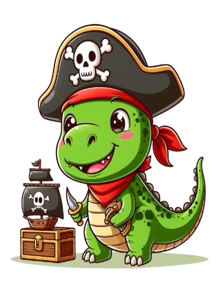 Cute Dinosaur pirate by Ella_Sketch