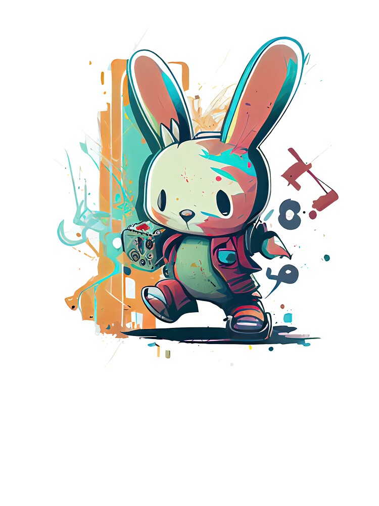 Graffiti powerful Cartoon Rabbit 4 (Eastern 2023) by Earth Celebration Designs