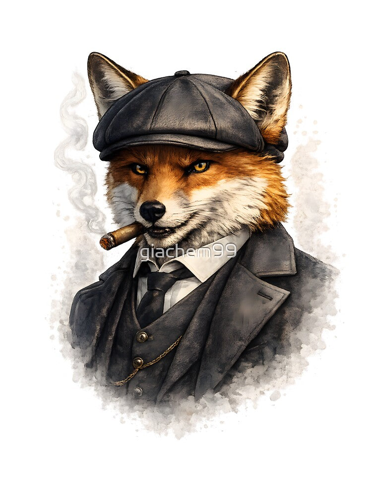Cool fox gangster style illustration by giachem99