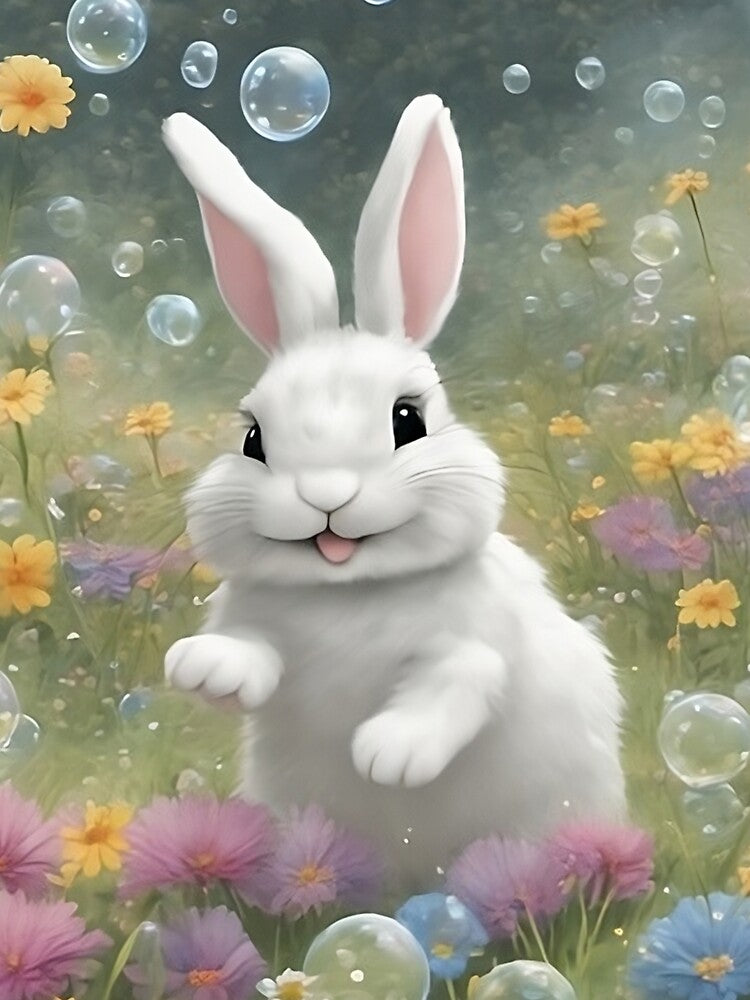happy rabbit eat my bubbles by StefanVlahovic