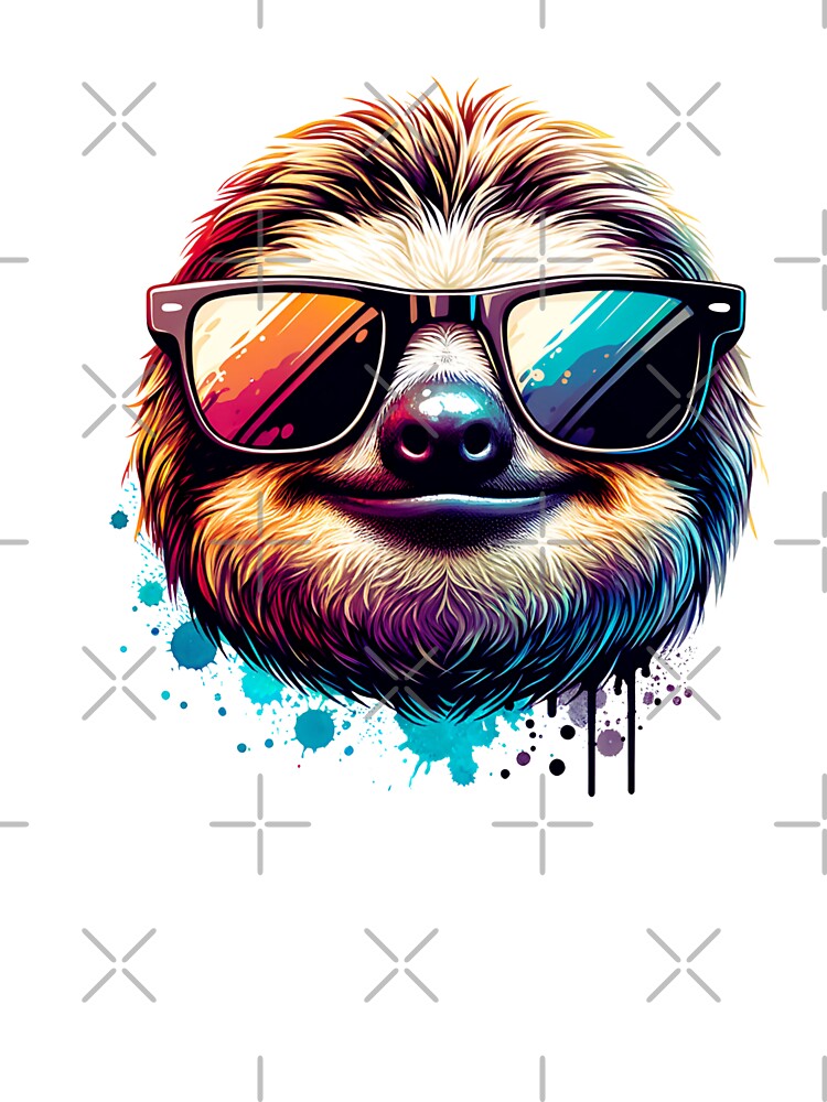 Watercolor Cool Sloth by ChaosReigns91
