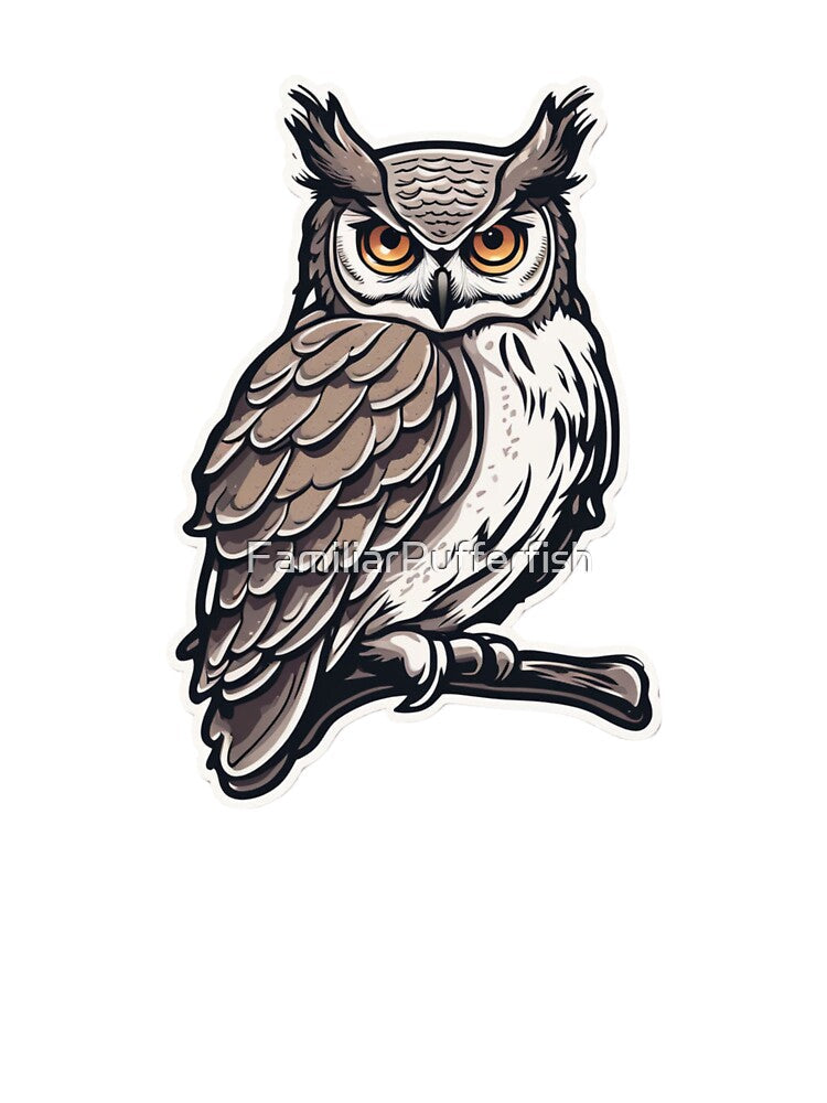 Gray Horned Owl by FamiliarPufferfish