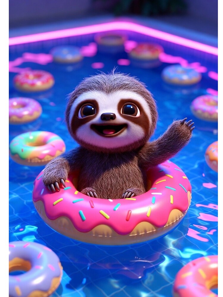 Sloth Donut Pool Party by CoquetteLunaCo