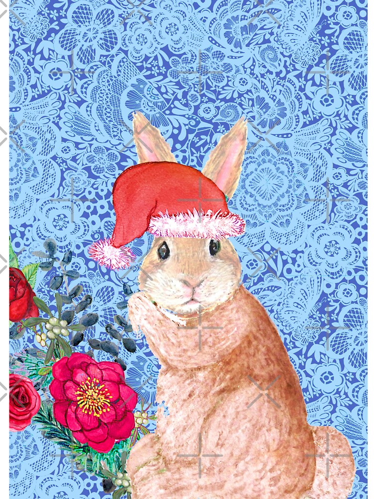 Rabbit santa  Christmas card by MagentaRose