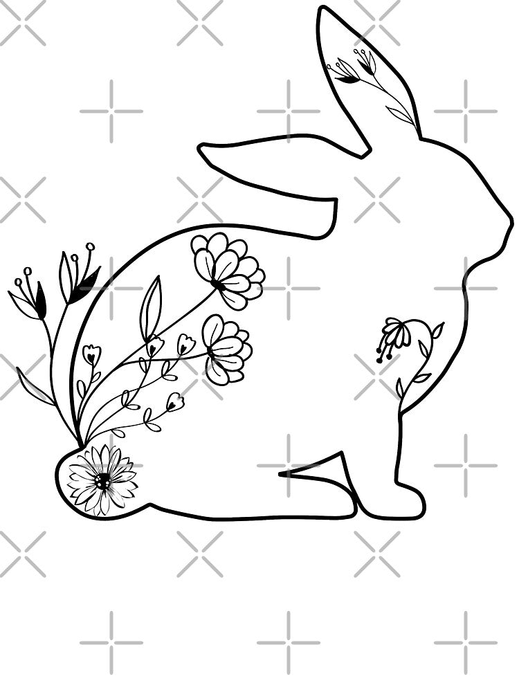 Flowered bunny pet rabbit sister gift by ArtsyloShop
