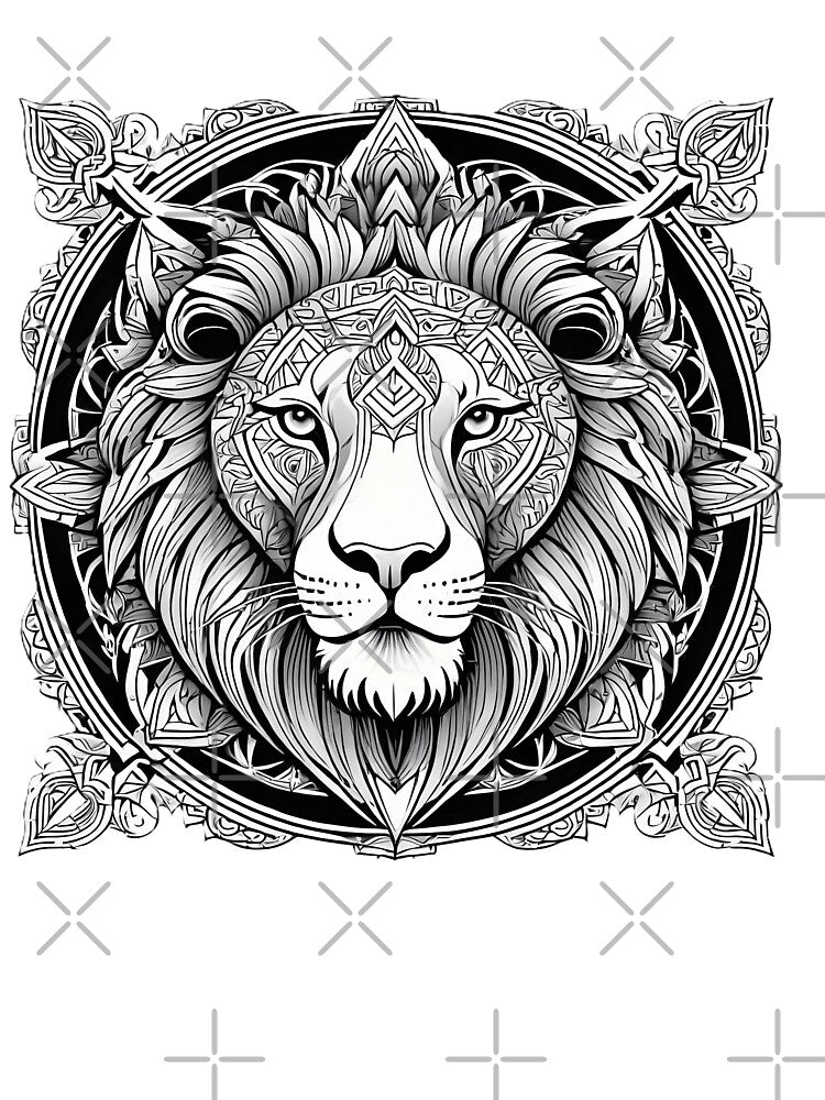 Ornamental Lion Line Art - 5 by RELAX STATION