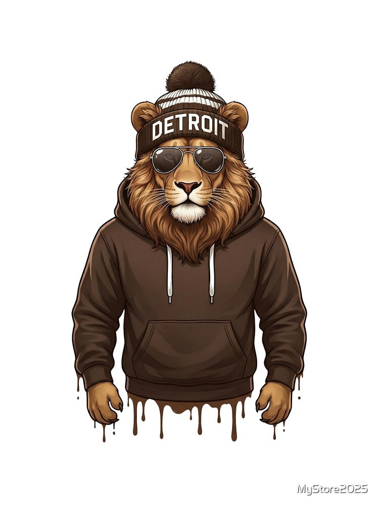 Cool Lion Streetwear Design – Urban Style Lion with Hoodie & Sunglasses | Aesthetic Animal Art by MyStore2025