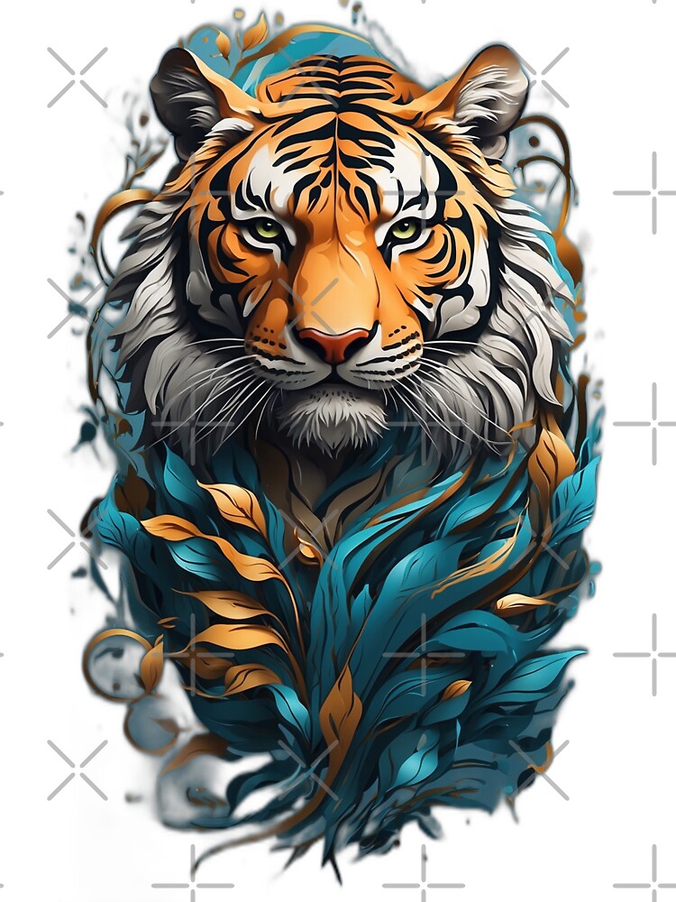 Tiger Art,Bengal Tiger,Big Cat Animal illustration by PrintMystique
