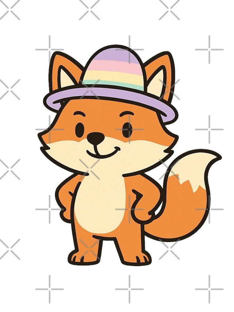 Cute Fox Wearing Easter Hat – Charming Spring Animal Character by Confuzz1ed