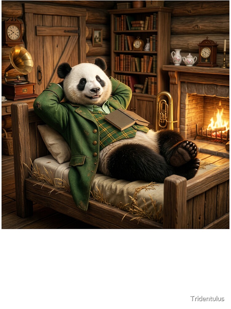 Panda in His Cozy Den by Tridentulus