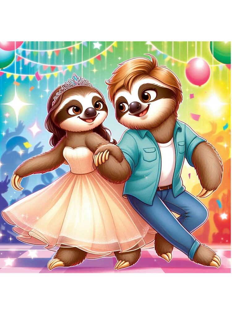 Beautiful Sloth Dancing Together by Mywaymylife