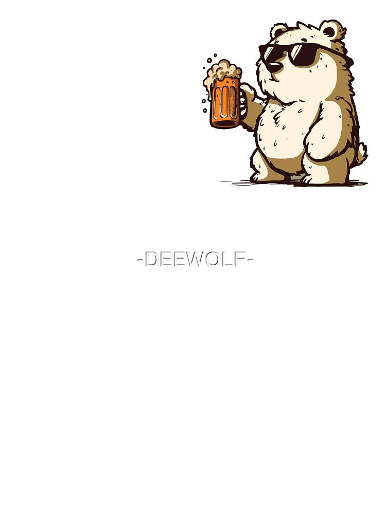 Cool Bear with Sunglasses and Beer Mug – Chill and Stylish by -DEEWOLF-