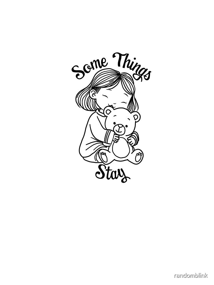 Cute Little Girl Hugging Her Teddy Bear by randomblink