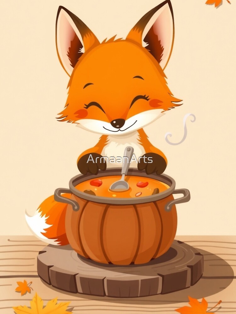 Cute Autumn Fox Graphic Tee | Cozy Woodland Fall Shirt by ArmaanArts