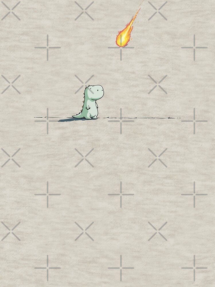 Dinosaur and Falling Meteor by Soft Mayhem Studio