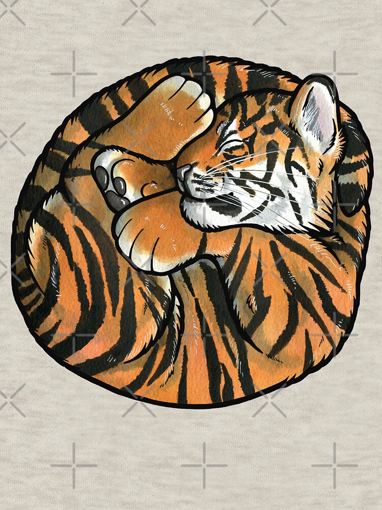 Sleeping tiger cub by animalartbyjess