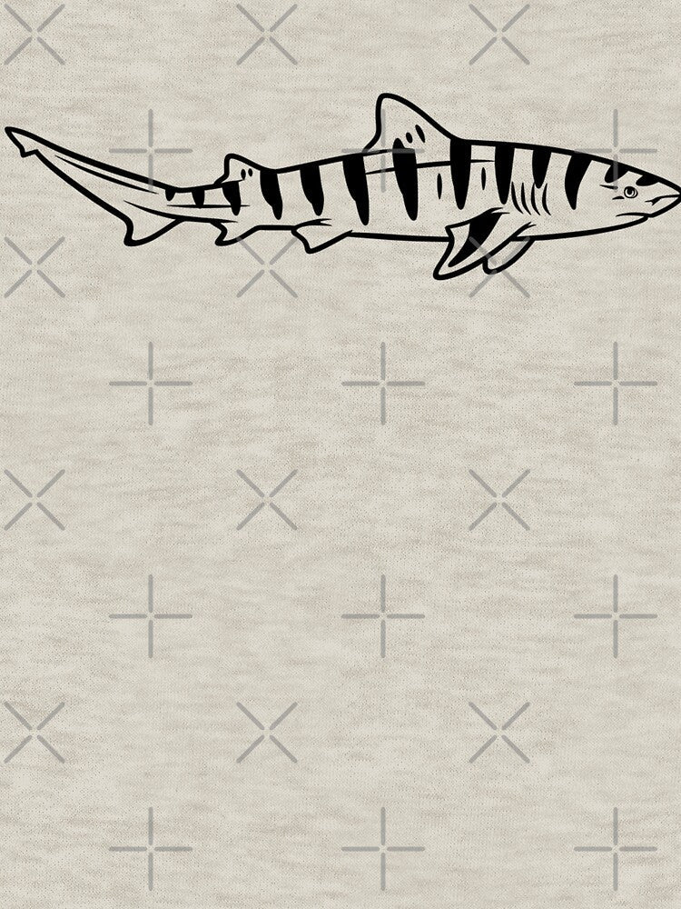 Zebra Shark Black and White – Bold Marine Illustration by KivaroArt