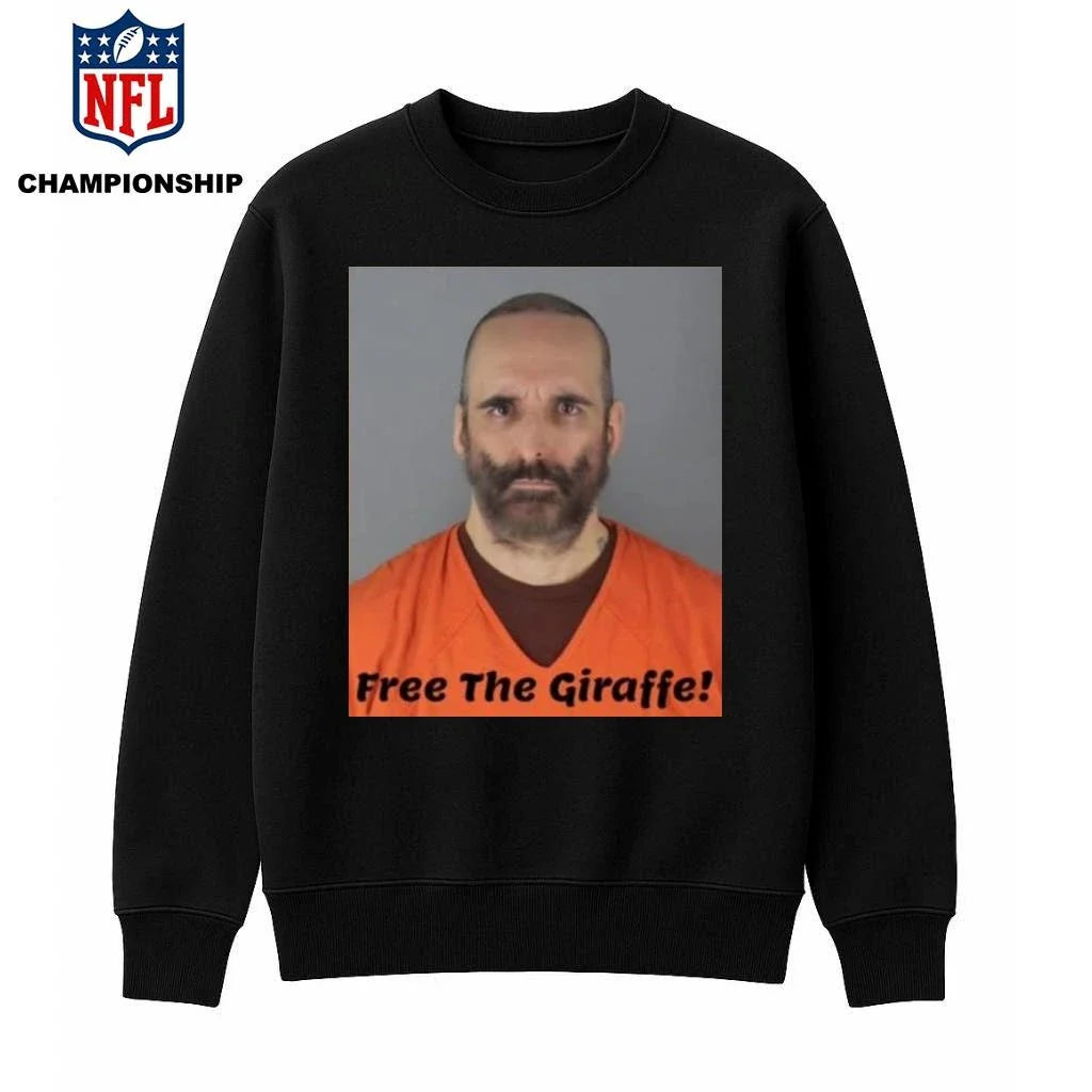 Robby Roadsteamer Free The Giraffe Mugshot Shirt
