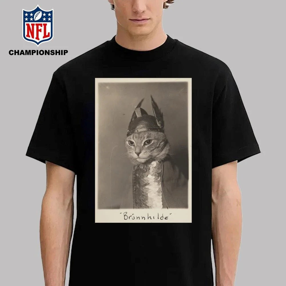Royal Cat Brunnhilde Wearing Armor Shirt