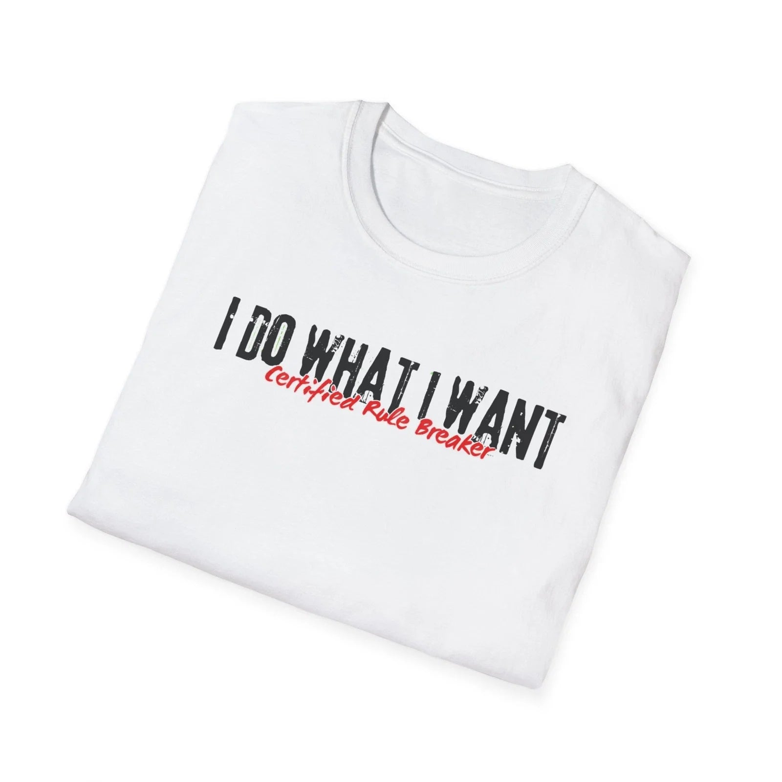 Funny Rule Breaker Tee, Sarcastic Graphic Top, Novelty Cotton Shirt, Humorous